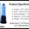 Bathmate Men Pump Specifications